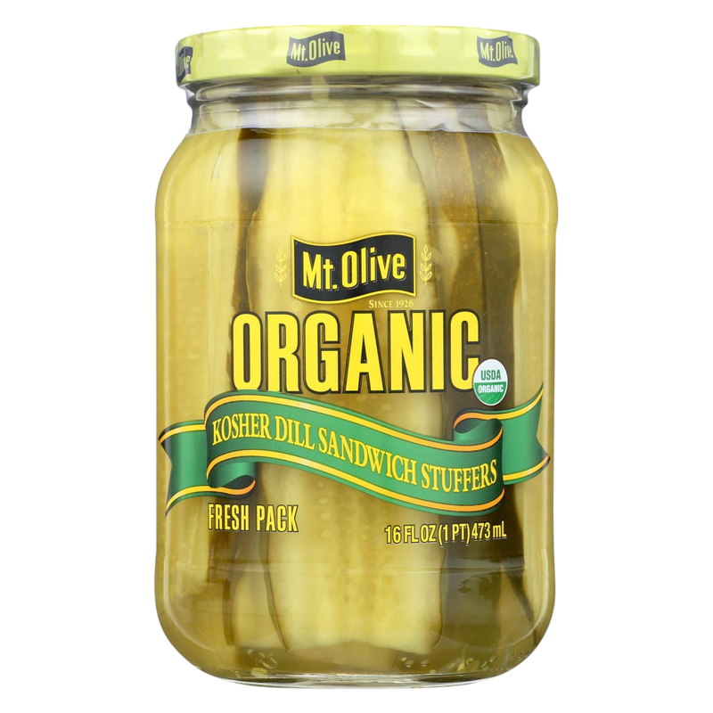 Mount Olive Organic Dill Sandwich Stuffers Pickles 16oz
