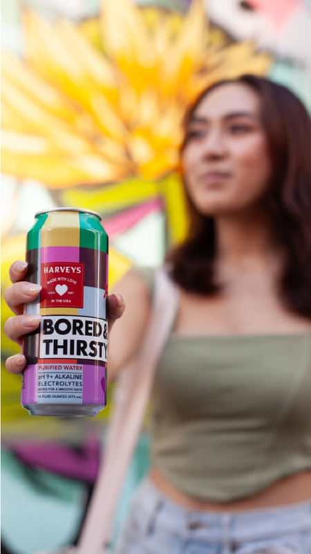 Bored and Thirsty Premium Alkaline Water 16oz Can