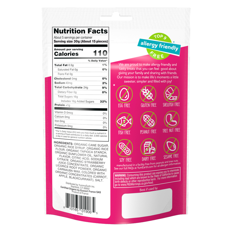 YumEarth Organic Licorice Strawberry 5oz