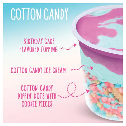 Dippin' Dots Cotton Candy Ice Cream Sundae Cups 4ct