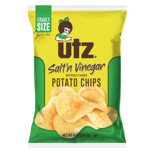 Utz Salt & Vinegar Potato Chips 9oz
