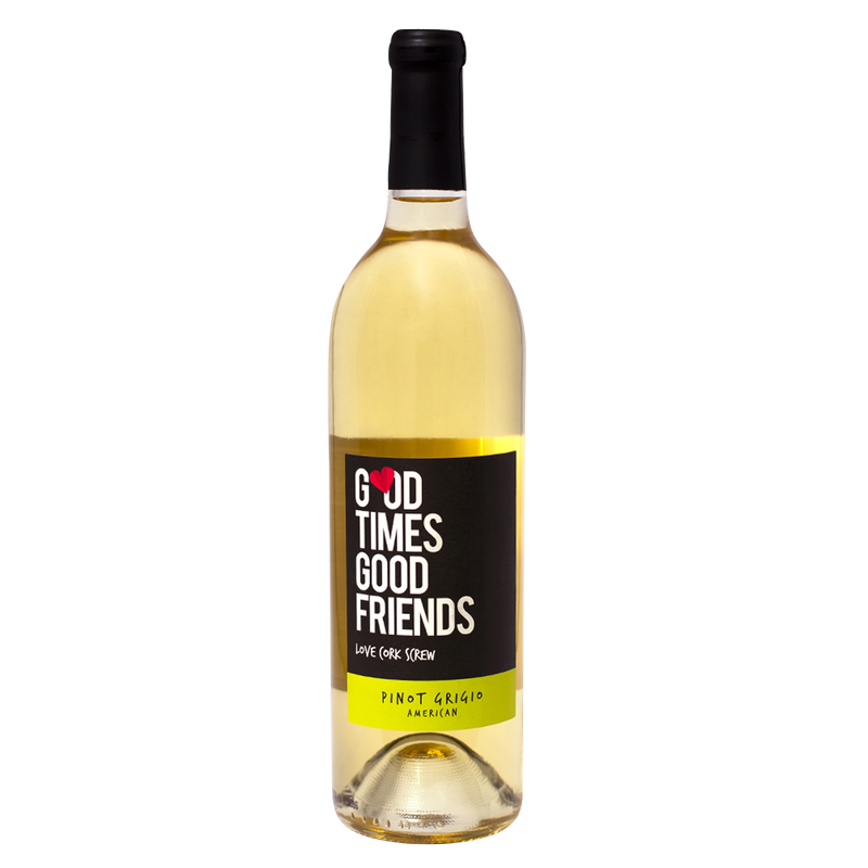 Love Cork Screw Good Times Good Friends Pinot Grigio 750 ml