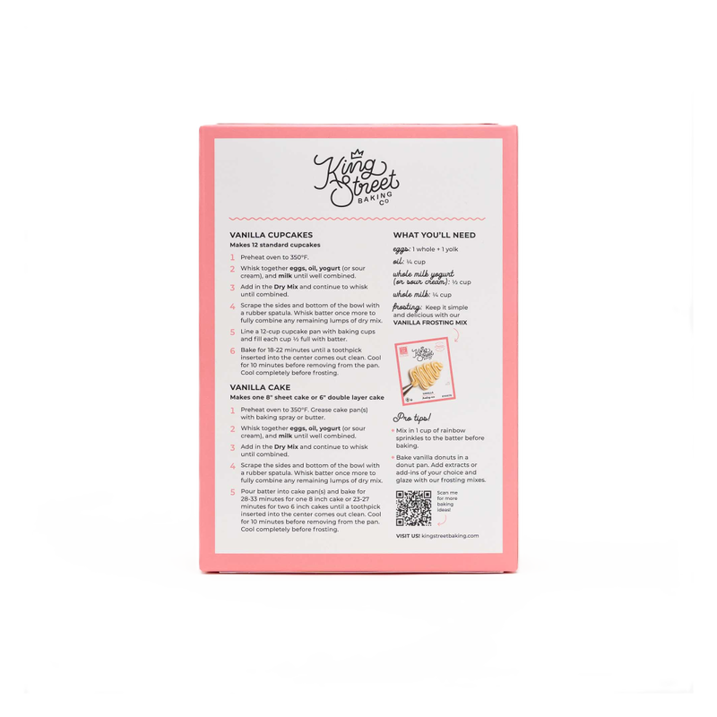 King Street Baking - Vanilla Cupcake & Cake Baking Mix 10.98oz