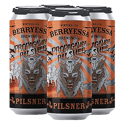 Berryessa Brewing Propaganda Pilsner 4pk 16oz Can