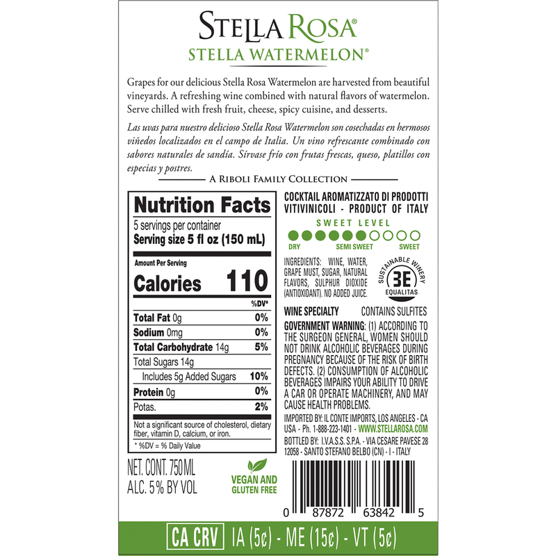 Stella Rosa Watermelon Rose Wine 750ml