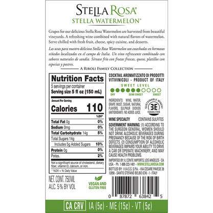 Stella Rosa Watermelon Rose Wine 750ml