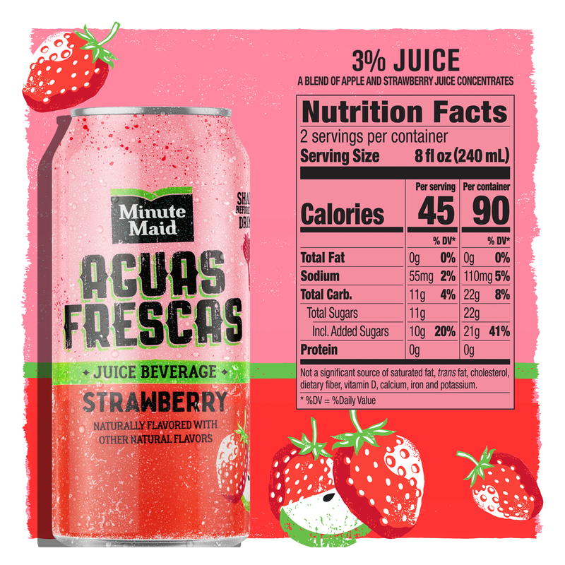 Minute Maid Aguas Frescas Strawberry 16oz