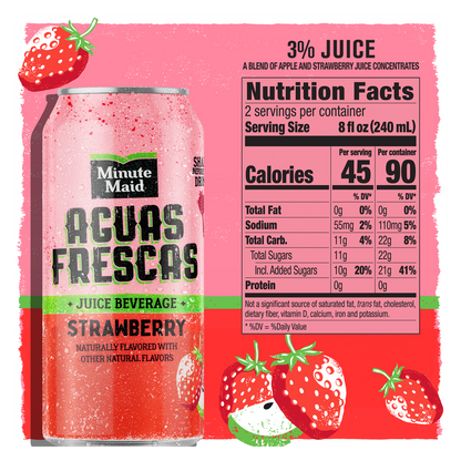 Minute Maid Aguas Frescas Strawberry 16oz