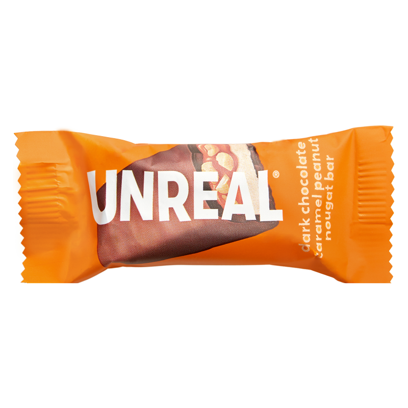 Unreal Dark Chocolate Caramel Peanut Nougat Bars 3.4oz