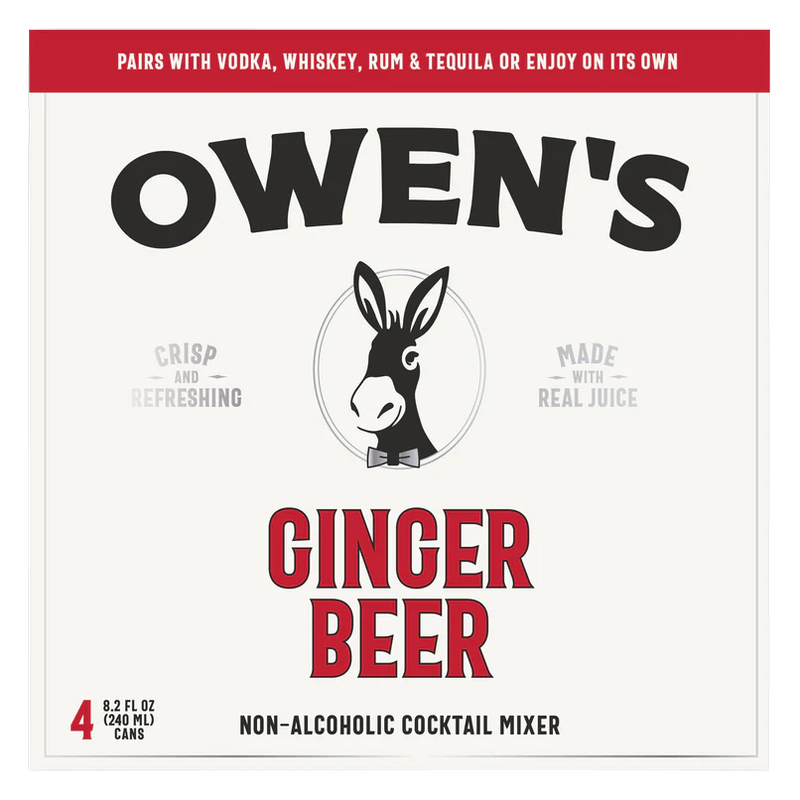 Owen's Ginger Beer 240ml 4pk Can