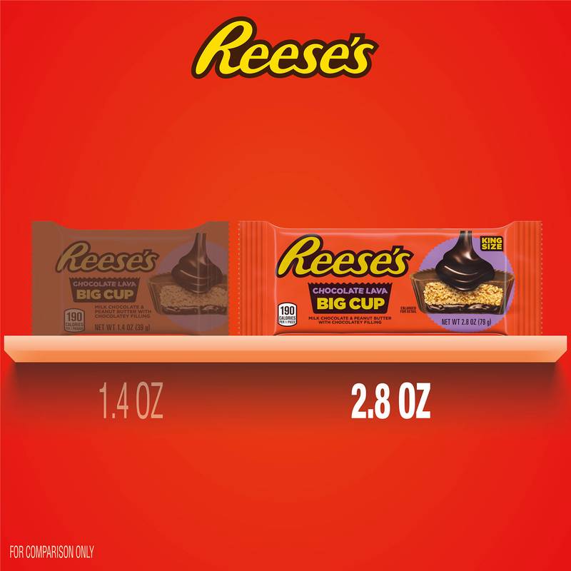 Reese's Milk Chocolate Lava Big Cup King Size, 2.8 oz