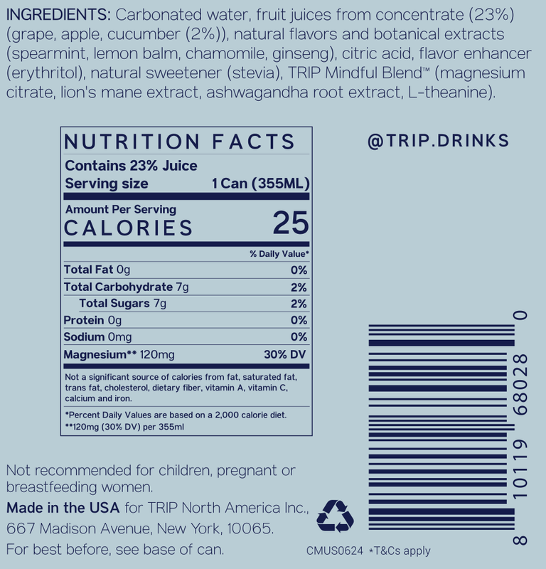 TRIP Melon Cucumber Mindful Blend 12oz Can