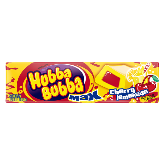 HUBBA BUBBA MAX Cherry Lemonade Bubble Gum, 5 ct