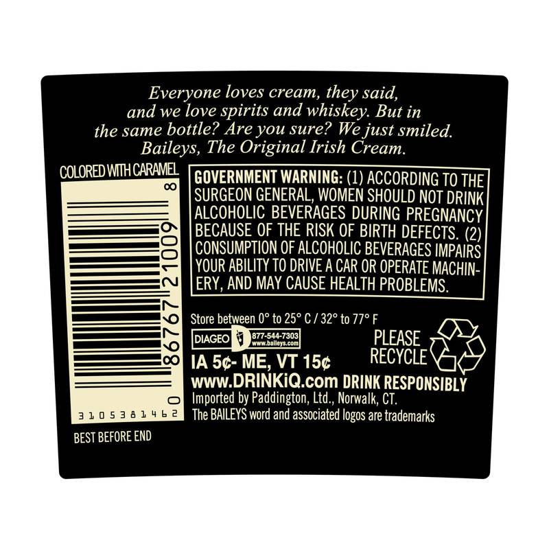 Baileys Original Irish Cream Liqueur 375ml (34 proof)