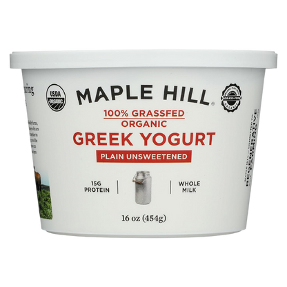 Maple Hill Creamery Organic Grass-Fed Plain Greek Yogurt - 16oz