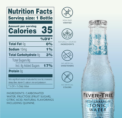Fever-Tree Mediterranean Tonic Water 4pk 6.8oz Btl