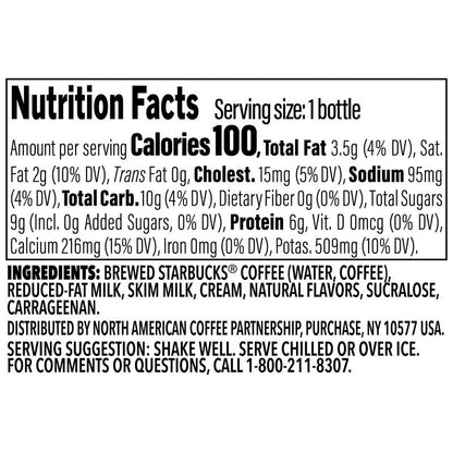 Starbucks Frappuccino Lite Creamy Vanilla Gelato 9.5oz Btl