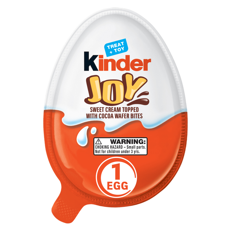 Kinder Joy Egg, Treat Plus Toy, Sweet Creams and Chocolatey Wafers, Individually Wrapped, 0.7 oz