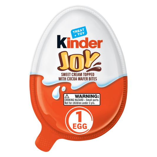 Kinder Joy Egg, Treat Plus Toy, Sweet Creams and Chocolatey Wafers, Individually Wrapped, 0.7 oz