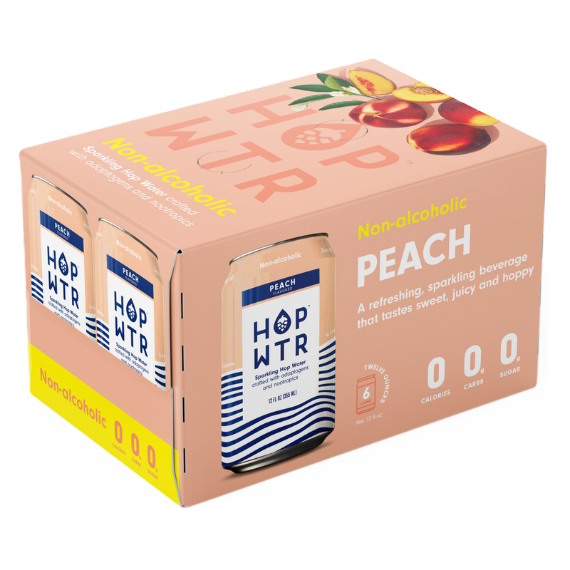 HOP WTR Peach 12pk 12oz Can