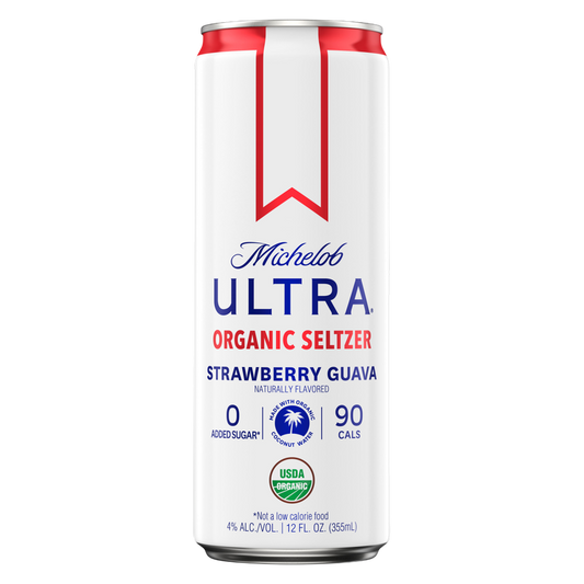 Michelob Ultra Organic Seltzer Strawberry Guava Single 12oz Can 4.0% ABV