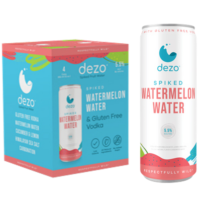 Dezo Spiked Watermelon Water 4pk 12oz (11 Proof)