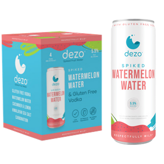 Dezo Spiked Watermelon Water 4pk 12oz (11 Proof)