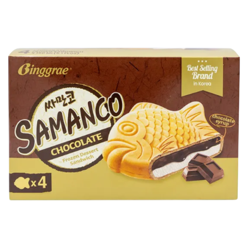 Samanco Chocolate Ice Cream Sandwiches, 4 ct
