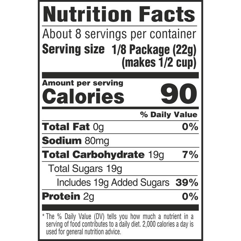 Jell-O Berry  Blue Artificially Flavored Gelatin Dessert Mix, Family Size, 6 oz Box