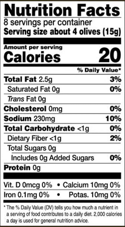 Freestyle Snacks Green Olives Lemon Garlic 4oz pouch