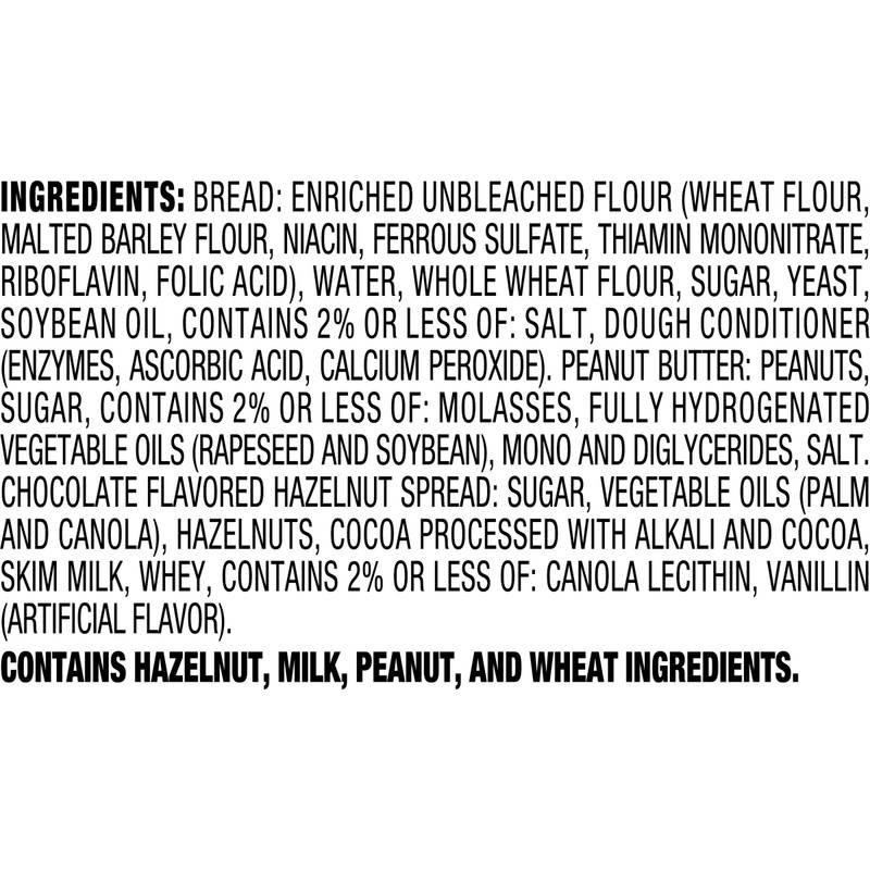 Smucker's Uncrustables Peanut Butter & Chocolate Hazelnut 4 Pack