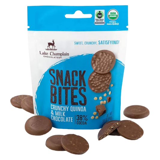 Lake Champlain Chocolates Milk Chocolate and Quinoa Snack Bites 3.5oz