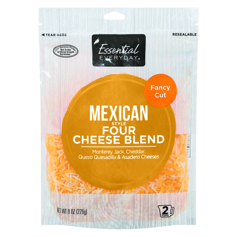 Essential Everyday Shredded Mexican Style Four Cheese Blend 8oz