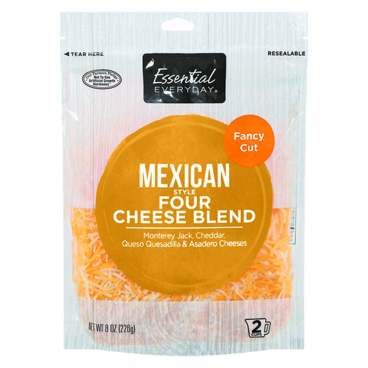 Essential Everyday Shredded Mexican Style Four Cheese Blend 8oz