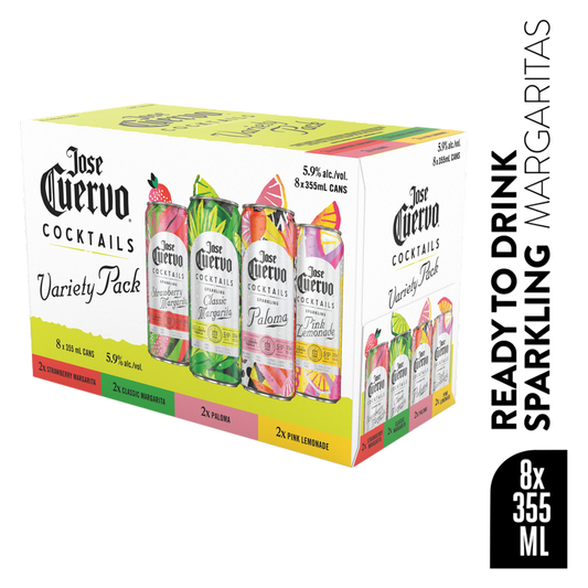 Jose Cuervo Sparkling Cocktail Variety Pack 8pk 12oz Can