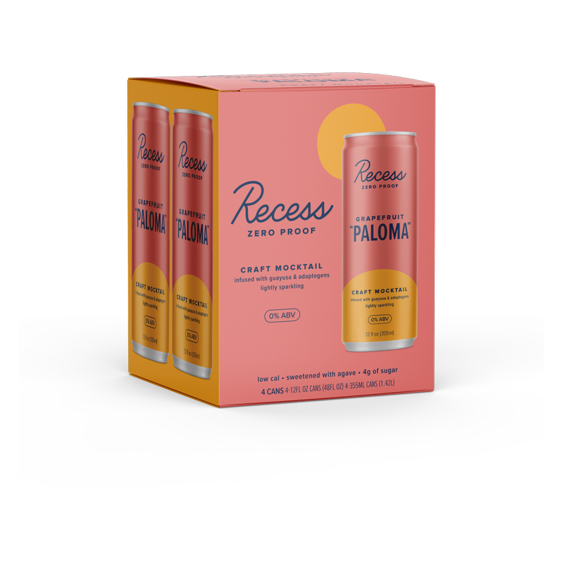 Recess Grapefriut Paloma Mocktail 4pk 12oz Can