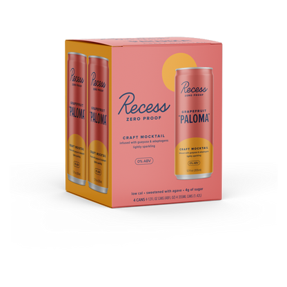 Recess Grapefriut Paloma Mocktail 4pk 12oz Can