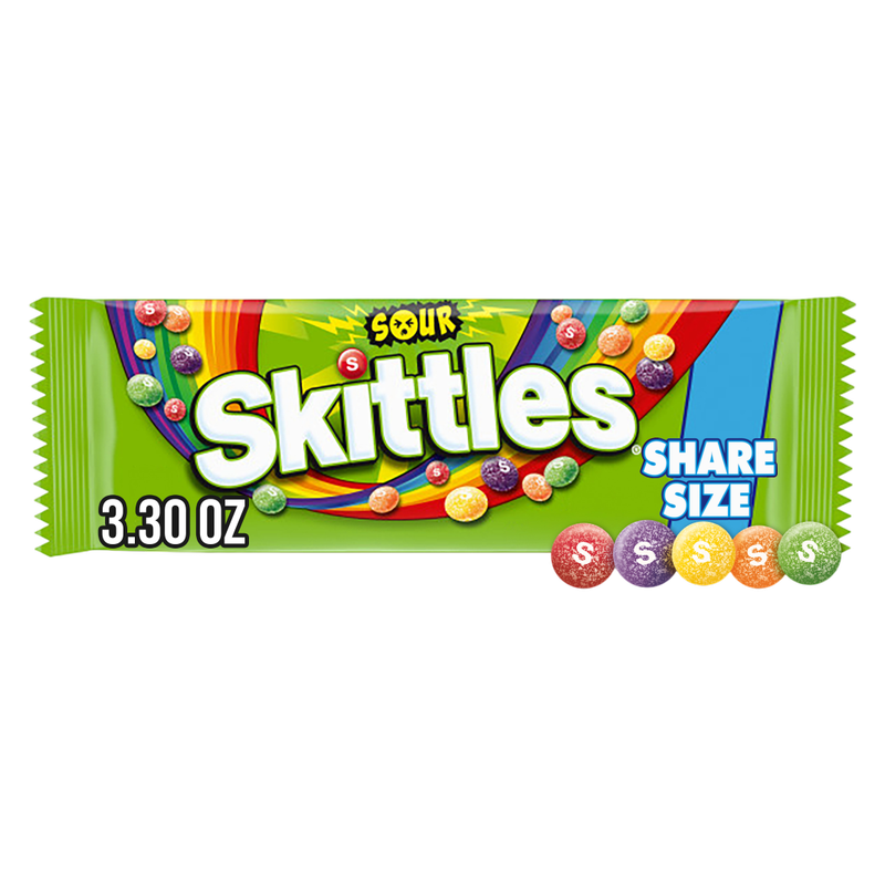 Skittles Sour Candy Share Size 3.3oz