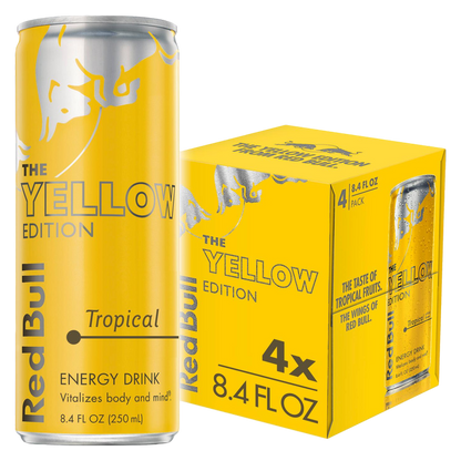 Red Bull Energy Drink The Yellow Edition Tropical 4pk 8.4oz Can