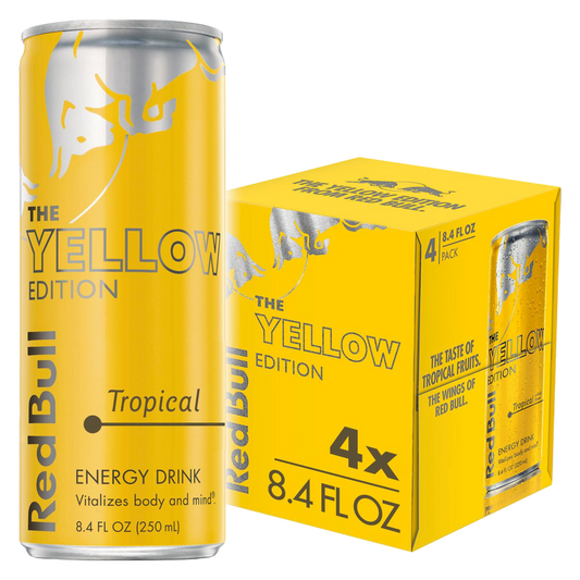 Red Bull Energy Drink The Yellow Edition Tropical 4pk 8.4oz Can