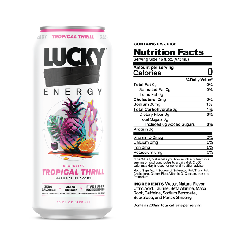Lucky Energy Tropical Thrill 16oz Can