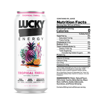 Lucky Energy Tropical Thrill 16oz Can