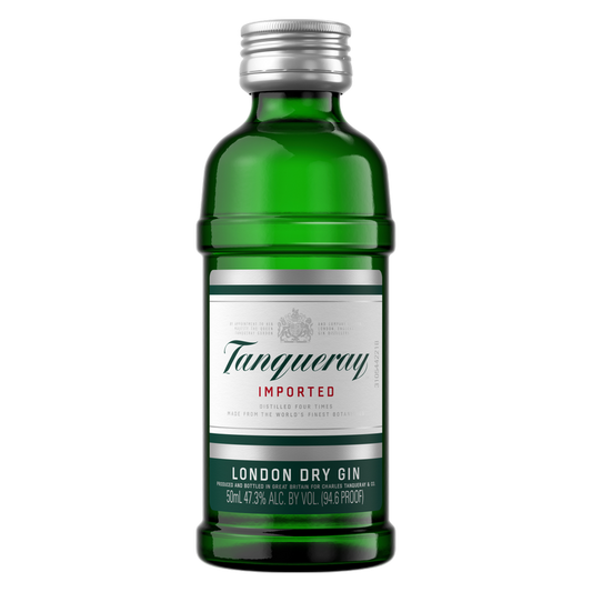 Tanqueray London Dry Gin, 50 mL (94.6 Proof)