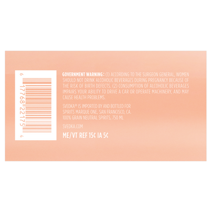 Svedka Rose Vodka 750ml (60 Proof)