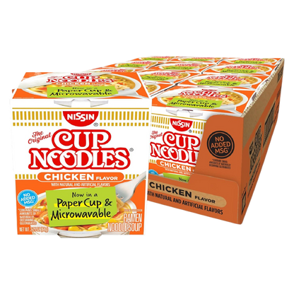 Nissin Cup Noodles Chicken Flavor Ramen Noodle Soup 2.25oz 12 CT