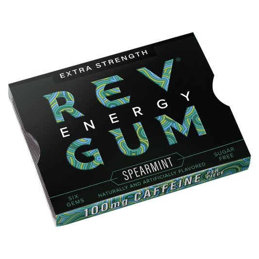 Rev Energy Spearmint Extra Strength Gum 6ct