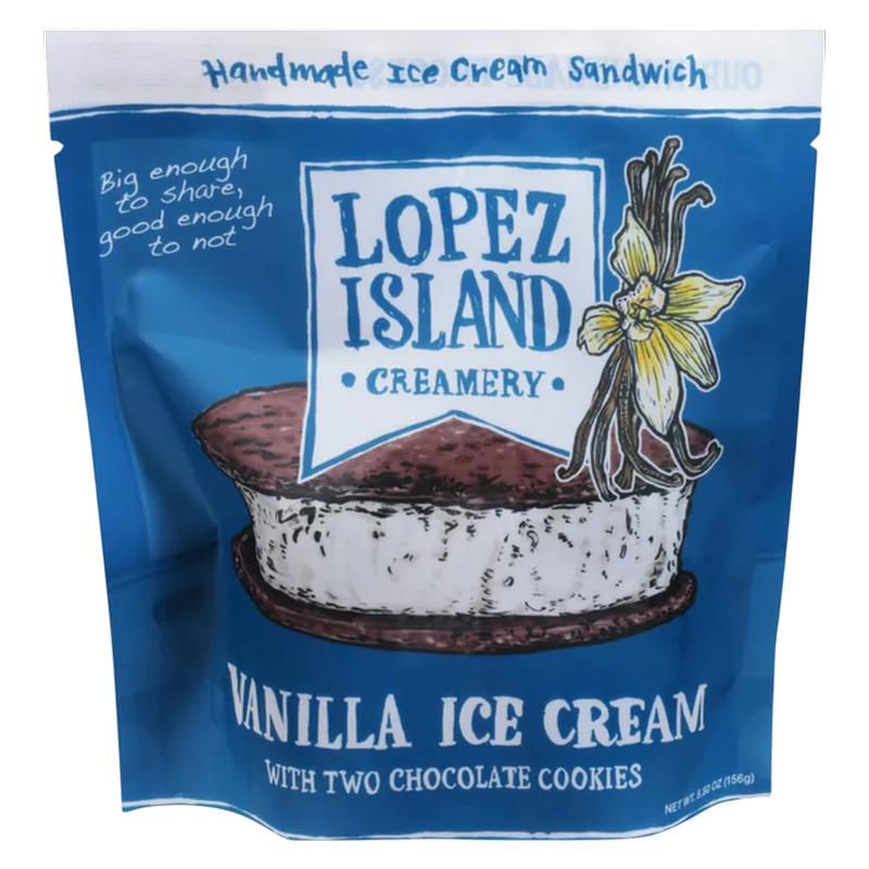 Lopez Island Vanilla Ice Cream Sandwich, 5.75 oz