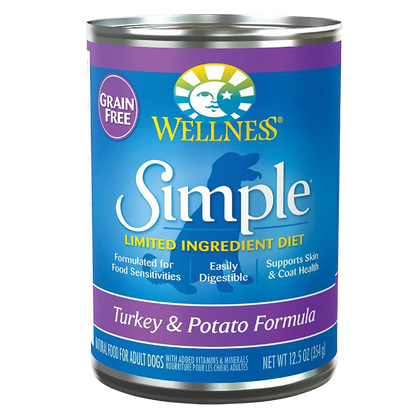 Wellness Simple Turkey & Potato Canned Wet Dog Food 12.5oz