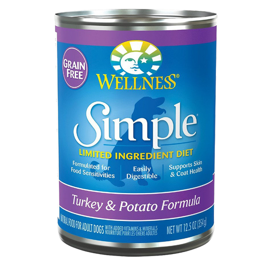 Wellness Simple Turkey & Potato Canned Wet Dog Food 12.5oz