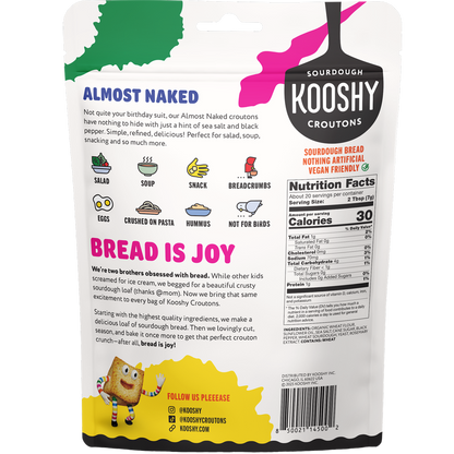 Kooshy Croutons Almost Naked Croutons, 5oz